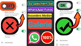 So speichern Sie WhatsAppFotos insbesondere die Medien in der Galerie Ihres Geräts 2024 [upl. by Kistner]