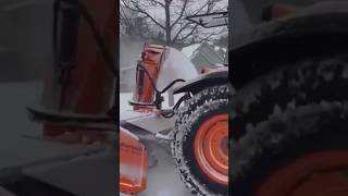 Inverted Snowblower snowblower snowremoval snow farming heavyequipment tractor [upl. by Pattin923]