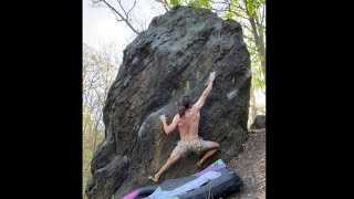 Ohio Bouldering Pseudoscorpion Stand V7 First Ascent [upl. by Frederica481]