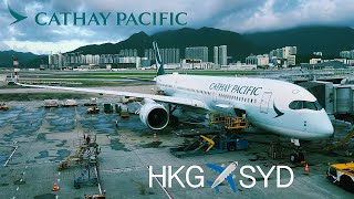 A CATHAY PACIFIC PREMIUM ECONOMY EXPERIENCE  Hong Kong to Sydney  Flight Report [upl. by Aay]