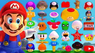 100 CUSTOM POWER UPS in Super Mario Mods [upl. by Eissolf]