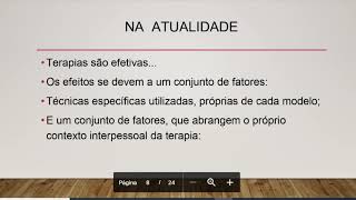 Teorias e Técnicas Psicoterápicas com a Professora Leda Fleury [upl. by Bernie]