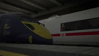 ICE 3M overtaking Javelin at Stratford Intl  TSW5 [upl. by Aynwad540]