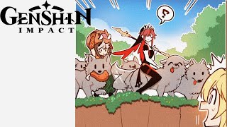 Alpha Rosaria Genshin Impact Comic Dub [upl. by Atteuqahs139]