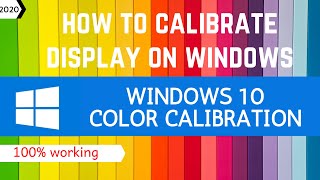 display calibration windows 10  how to calibrate laptop screen  color calibration on windows 10 [upl. by Gabi]