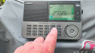 Quick personal comments Sangean ATS909X2 CB channel 6 38 LSB 25000 kHz shortwave [upl. by Akoyin994]