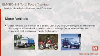 NAVFAC Safety Training Module 18 Vehicles Machinery amp Equipment [upl. by Cogn]