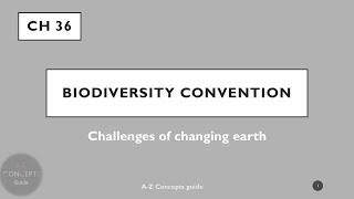 Biodiversity Convention  CBD  Convention on Biological Diversity  AZ Concepts guide [upl. by Schaaff135]