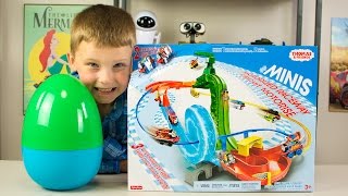 Thomas and Friends Minis Motorized Raceway Playset amp Surprise Egg Minis Blind Bags Kinder Playtime [upl. by Sitto454]