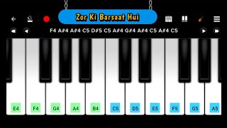 Zor Ki Barsaat Hui  Easy Piano Tutorial With Notes  Perfect Piano [upl. by Ardeth]