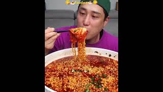 OMG😲🥵😳🌶️🌶️Spicy noodles 🍝😋😋😋 foodus noodles trending shortvideoeatingchallenge [upl. by Belac598]