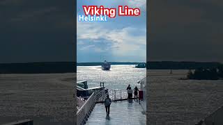 Viking Line Gabriella view from the deck of Viking Line XPRS port Helsinki vikingline [upl. by Elyk]