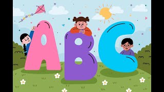 Kids Song with TWO Words  A For Apple  ABC Alphabet Songs with Sounds for Children [upl. by Publea]