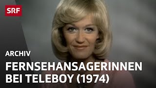 Versteckte Kamera FernsehAnsagerinnen 1974  Best of Teleboy  SRF Archiv [upl. by Rosemaria]