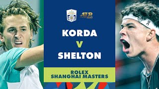 Sebastian Korda vs Ben Shelton Highlights  Rolex Shanghai Masters 2023 [upl. by Platt]