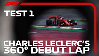 Charles Leclercs Debut in his Ferrari 360 Video  F1 Testing 2019 [upl. by Malcah190]