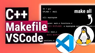 C Linux Tutorial  Makefile for Building Projects using VSCode 3 [upl. by Aihsia]