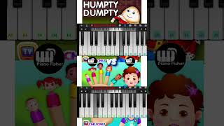 HUMPTY DUMPTY Song Vs The FINGER FAMILY  Easy Piano Tune shorts [upl. by Desmund163]