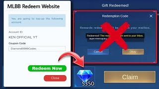 New Website Link for FREE DIAMONDS Redemption Codes  Easy amp Fast to Redeem MLBB Codes [upl. by Chassin]