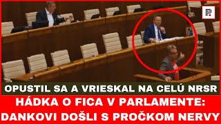 Kto je holý Hádka o Fica v parlamente Dankovi došli s Pročkom nervy [upl. by Hawthorn]