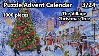 The Village Christmas Tree  1000 pieces Gibsons jigsaw puzzle timelapse [upl. by Weatherby530]