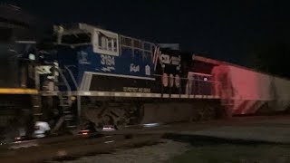 CSX 5278 Leads Long CSX M401 SB Multi Header Manifest Train With CSX 3194 Pride In Seevice Unit [upl. by Akeryt479]