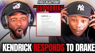 Kendrick Lamar  Euphoria DRAKE DISS  FIRST REACTION [upl. by Anayek]