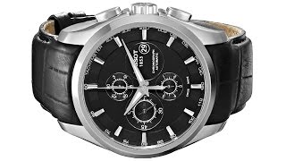 Tissot Mens T0356271605100 T Trend Couturier Stainless Steel Watch With Black Leather Band [upl. by Ennasor906]