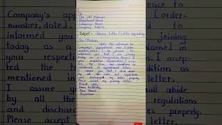 Joining letter format shortsvideo letter [upl. by Elcarim]