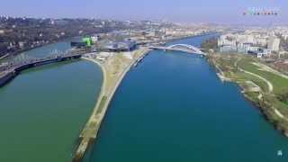 Lyon en 4K depuis un Drone  vues imprenables de Fourvière place Bellecour [upl. by Koziara]