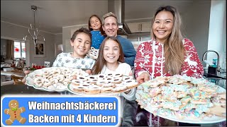 In der Weihnachtsbäckerei 🎄 Plätzchen backen mit 4 Kindern Linzer amp Vanillekipferl  Mamiseelen [upl. by Babby]