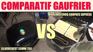 moulinex croq gaufres express versus silvercrest gauffre et grill ssmw 750 b2 [upl. by Burkhart]