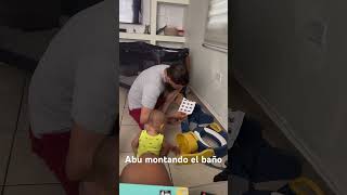 Abu montando el baño y escuchando lentrevista a Jenifer Gonzalez en Molusco Tv 🤣babyboy family [upl. by Rue652]