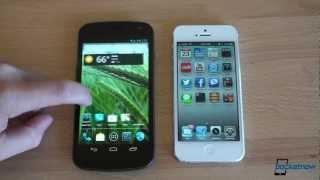 iOS 6 vs Jelly Bean  Pocketnow [upl. by Irrot699]