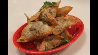 Crispy Wontons  Chinese Cuisine  Sanjeev Kapoor Khazana [upl. by Llehcar]