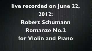 Carbon fiber violin Robert Schumann  Romanze No2 for Violin and Piano [upl. by Einafets280]