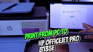 See Me Print from Computer To HP Officejet Pro 8135e Printer [upl. by Ynnatirb]