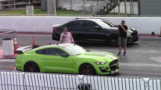 Shelby GT500 Mustang vs BMW M5 Competition  14 Mile Drag Races [upl. by Namijneb]