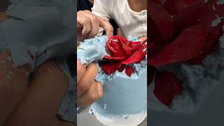 Making Gypsum Art while holding a rose 🌹 handcasting handsculpture shorts [upl. by Anivid754]