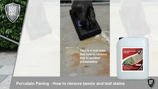 ECOPROTEC  Removing tannin and leaf stains from Porcelain Paving [upl. by Parik]