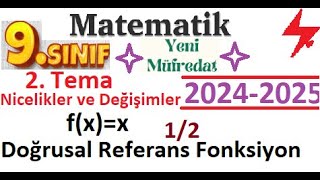 9 Sınıf Matematik  yeni müfredat  fxx  Doğrusal Referans Fonksiyonun Nitel Özellikleri  12 [upl. by Mingche]