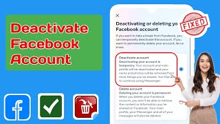 How to Deactivate Facebook Account  Deactivate Facebook Account 2024 [upl. by Bunde317]