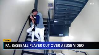 Pennsylvania baseball player cut over domestic abuse video [upl. by Lindly]