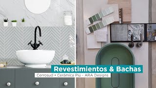 Ambientaciones amp Diseño Nuevos diseños en revestimiento de Cerámica Piú Bachas ARA Designs [upl. by Sixel]