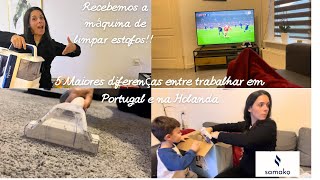 5 Maiores diferenças entre trabalhar em Portugal e na Holanda 😊 Chegou a máquina de lavar estofos🧼 [upl. by Norvol]