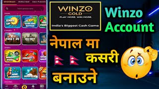 How To Use Winzo App In Nepal  Create Winzo Account In Nepal And Earn Free Fire Diamond  Winzo [upl. by Ereynihc579]