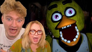 I Forced My Mum To Play Five Nights At Freddys [upl. by Gautea692]