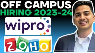 Wipro Zoho Campus Hiring  OffCampus Drive 2024 BATCH [upl. by Manbahs]