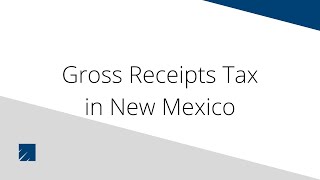 NM Gross Receipt Tax  Matt Pacheco CPA [upl. by Nylra]