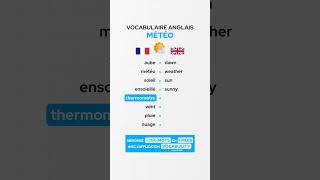 Le vocabulaire anglais de la météo 🇬🇧 [upl. by Emerald244]